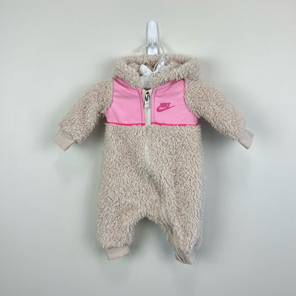 Nike Hooded Sherpa Coverall Newborn - Picture 1 of 6